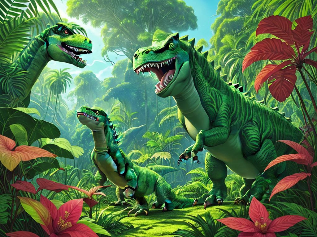 Tina the Giggly T-Rex and the Rolling Eggs – Dinosaur bedtime story for kids